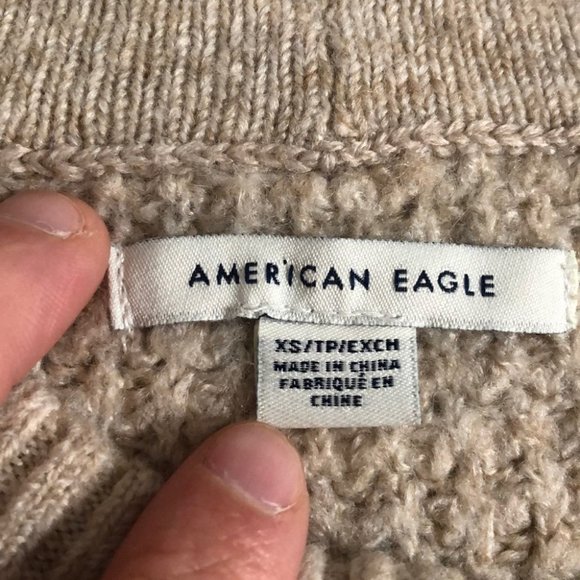 {American Eagle} Wide Stripe Waffle Knit Sweater - Picture 6 of 9